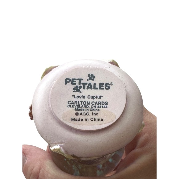 Pet Tales "Lovin Cupful" Kitten in Teacup Snow Globe Carlton Cards AGC - Picture 6 of 6